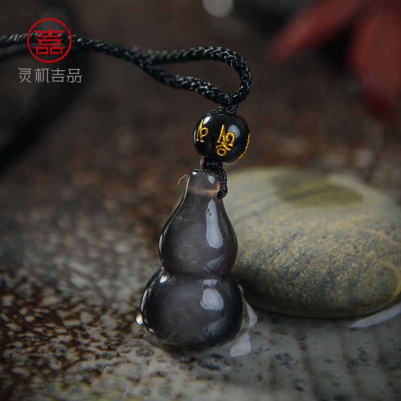 【祈愿吉品】黑曜石葫芦吊坠