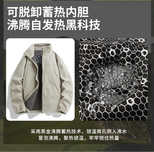 高颜值 秋冬新款冲锋衣情侣摇粒绒内胆三合一户外服防风防水保暖软壳外套上衣BSW24555 商品图4