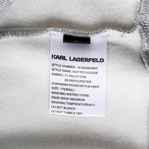 【KARL LAGERFELD】垫棉刺绣连帽套头卫衣 商品图5