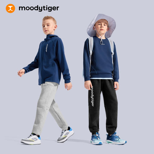 moodytiger舒适宽松中腰运动户外休闲长裤春秋弹力33511301【DR】 商品图4