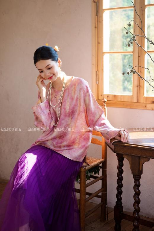 【门店同款】ENJOY秋季云敛-东方画笔粉彩上衣 164694723 商品图2