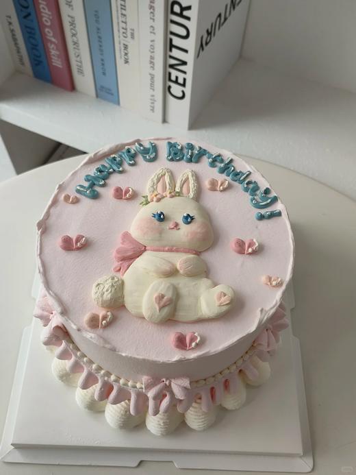 rabbit兔子手绘卡通蛋糕-低糖处理无添加 商品图0