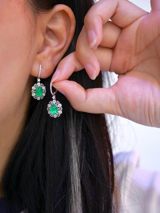 2.5ct祖母绿耳坠 商品图3