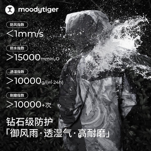 moodytiger25年新品儿童柔软舒适暴雨级防护冲锋衣【天赋】53514005 商品图2
