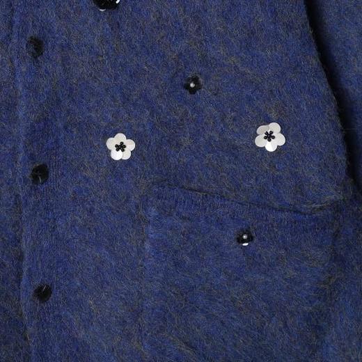 2002SDSA秋冬新款痞帅男装潮牌重工立体花朵装饰圆领针织衫百搭毛衣潮 商品图3