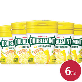 绿箭脆皮软心薄荷糖柠檬薄荷80克瓶装*6(6923450690703)