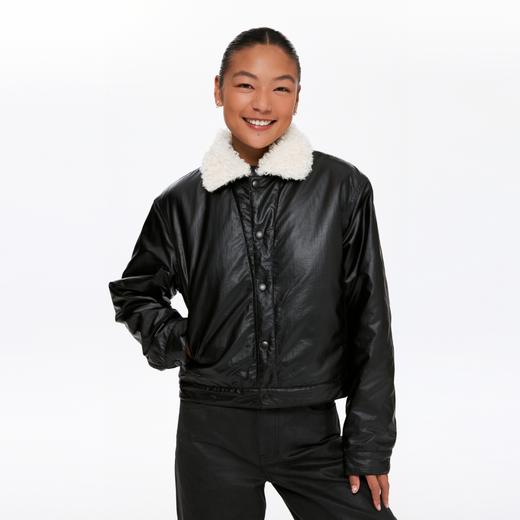 oneup油蜡感羊羔毛棉服外套 商品图1