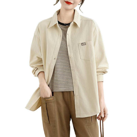 GYH B055-1753长袖衬衫大码时尚洋气上衣休闲衬衣 商品图4