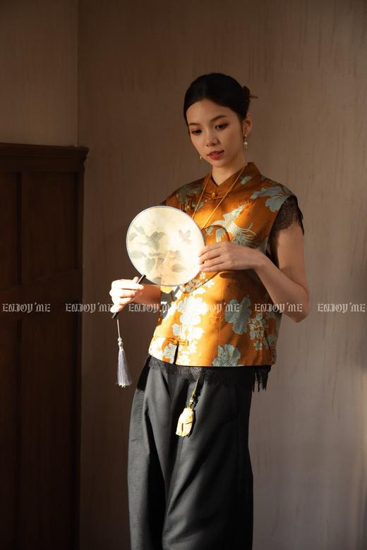 【门店同款】ENJOY秋季云敛-东方画笔花开富贵马甲 165743259 商品图3