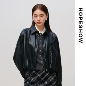 红袖HOPESHOW女装 时尚皮衣外套89125300405
