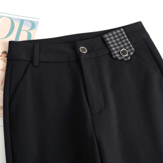 QYM 9849-Y微喇西装裤弹力高腰休闲裤宽松大码裤 商品图3