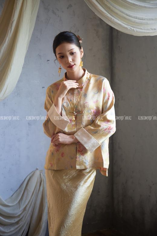 【门店同款】ENJOY秋季云敛-东方画笔金丝晕染花外套 164843354 商品图1