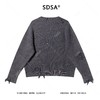 SDSA男士秋冬新款痞帅男装潮牌破洞流苏圆领针织衫百搭慵懒风毛衣 商品缩略图5