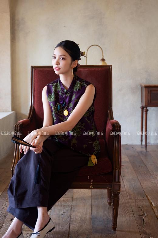 【门店同款】ENJOY秋季卷边弯刀阔腿裤 166294521 商品图4