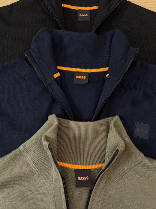 原单正品 BOSS男士秋款棉羊绒混纺针织夹克 商品图11