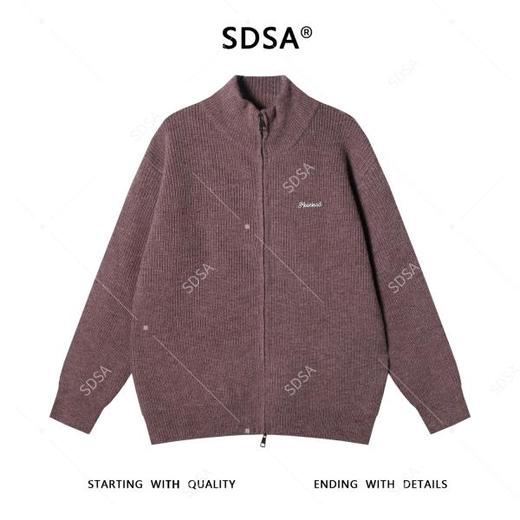 SDSA男士秋冬新款痞帅男装潮牌潮牌字母立领拉链针织衫时尚毛衣 商品图1