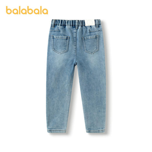 【premium】巴拉巴拉高端线冬季软弹牛仔裤松紧腰温暖磨毛长裤女 商品图2