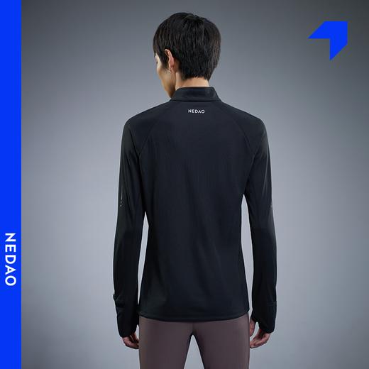 内道聚能卷半拉链长袖男士秋冬透气贴身层跑步训练长袖T恤 商品图4