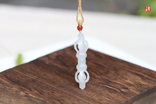 和田烟青玉【金刚杵】吊坠 配精美挂绳 商品图0