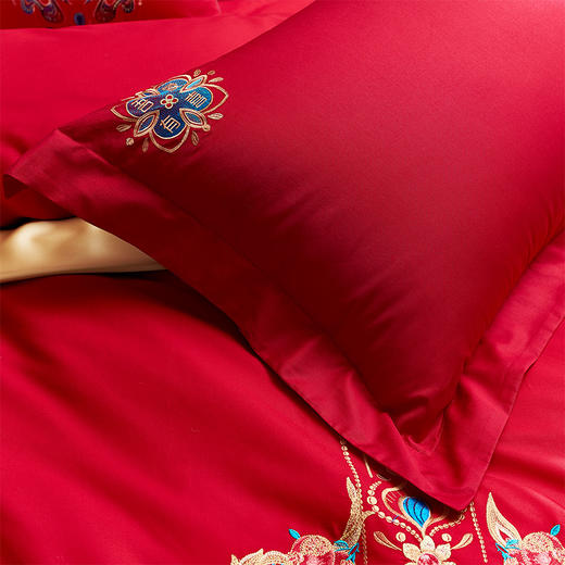 【6楼】富安娜婚庆床单四件/囍缘，牌牌价3699元，活动价1599/1699元 商品图4