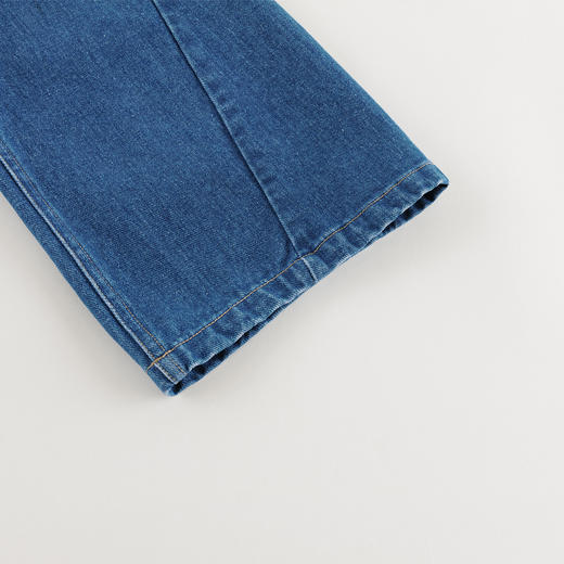 马克珍妮女童拼接全棉牛仔阔腿裤 儿童宽松裤子春秋款童装241166 商品图4