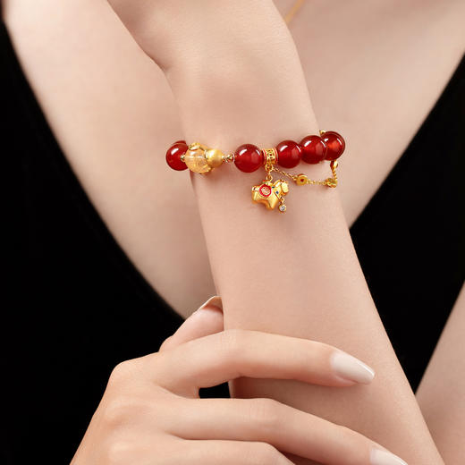 【故宫饰品】马上有福红玛瑙手链项链马年手串文创本命年生日礼物女 商品图8