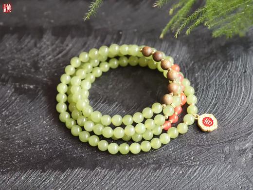 和田玉黄玉珠串 珠径：6mm 商品图0