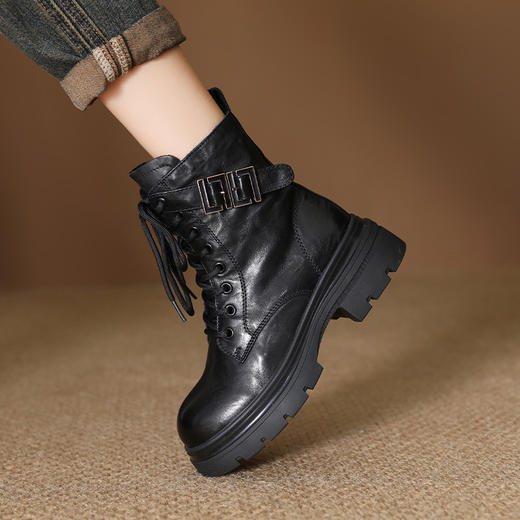 FR 85153马丁靴英伦风短靴厚底加绒 商品图3