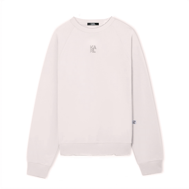 【KARL LAGERFELD】金属标装饰半高领套头卫衣