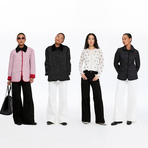 oneup斜纹宽边大阔腿牛仔裤 商品图4