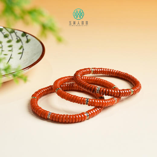 珠光宝气*南红精工药片手串约6*2mm 商品图0