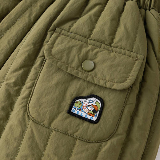 嘟嘟家儿童男童女宝冬季绗缝夹棉假两件棉裤T4DKZ142 商品图6