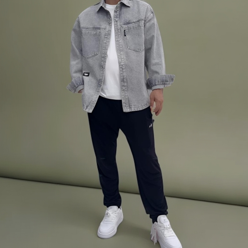 双星名人男款牛仔外套534901