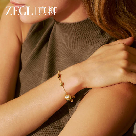 ZEGL设计师秋冬金色虎眼石手链女款轻奢小众精致新款串珠手串手饰 商品图3