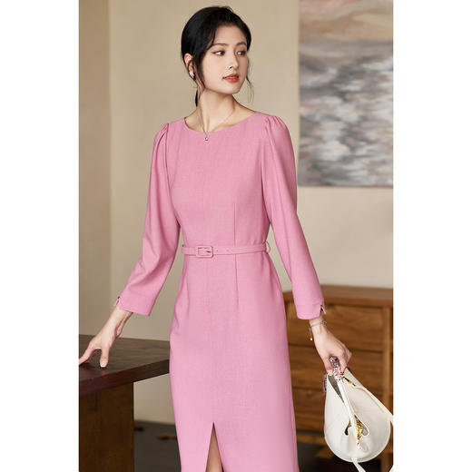 剩S/M/L 米思阳2026春季新品【法式茶歇裙】春季气质优雅开叉设计连衣裙女3931 商品图1