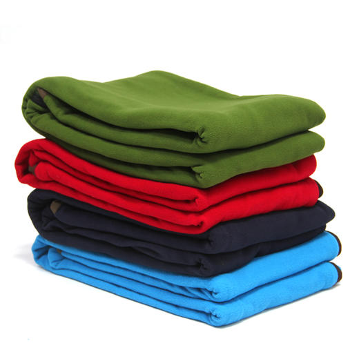 狼行者抓绒隔脏睡袋大人户外露营酒店信封式睡袋内胆毯子保暖加厚 薄款抓绒睡袋-天蓝 商品图2