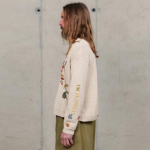 Story mfg PIPER JUMPER KNIT 男女款手工天然染色钩针织花毛衣 商品图1