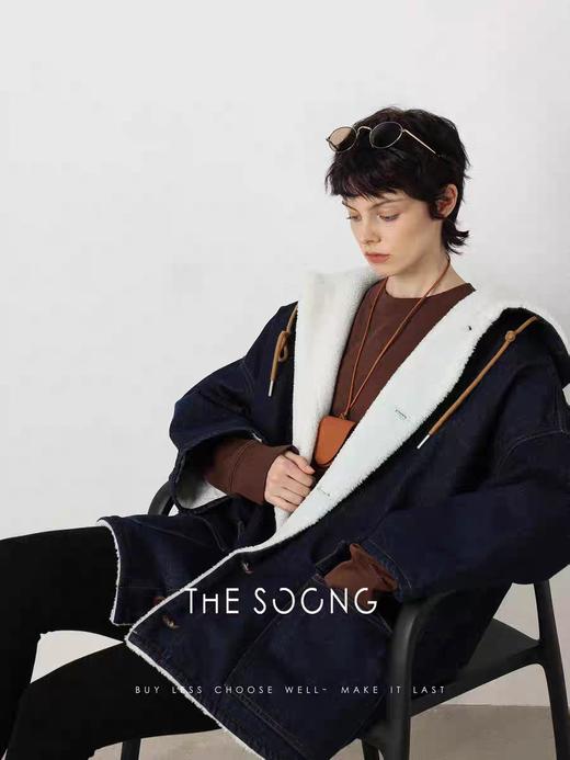 THESOONG"时髦过冬"100%棉洗水固色柔软保暖毛绒牛仔外套BWT5116 商品图1