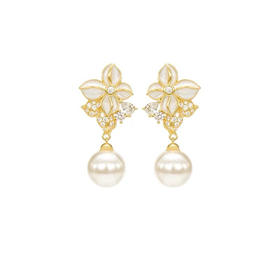 【团购】Eternelle的四时花耳饰金色设计