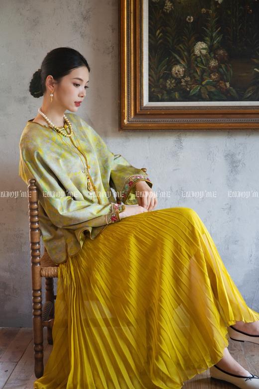 【门店同款】ENJOY秋季云敛-东方画笔晕染袖口刺绣外套 164843514 商品图5