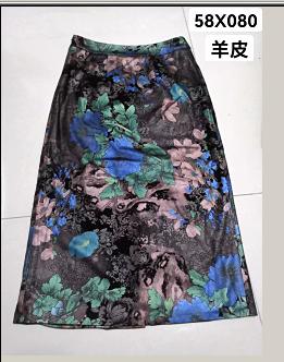 58X080时尚气质款羊皮印花长筒裙 商品图3