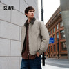 森马棉服男假两件飞行员外套拼接牛仔翻领棉衣冬2025新款oversize 商品缩略图0