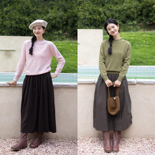 绽放547朵/多色显瘦圆领套头毛针织衫遮肉显瘦毛衣女秋冬打底衫 商品图3