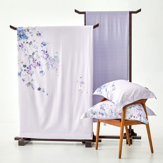 多喜爱 山海经系列全棉磨毛四件套 榴开福至/投桃喜禄/葡天同乐hl【云柔全棉】【温润磨毛】【芬纳诺抗菌】【出框工艺】温暖舒适 国风山海 多款可选 商品图8