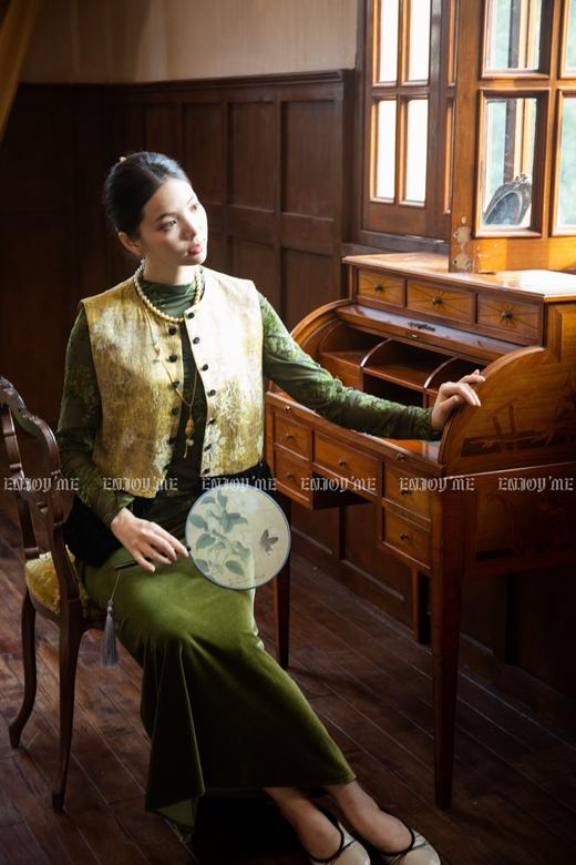 【门店同款】ENJOY秋季云敛-东方画笔植绒提花打底衫 166493651 商品图2