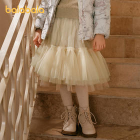 【premium】巴拉巴拉高端线冬网纱半裙多层大摆梦幻甜美纱裙女童