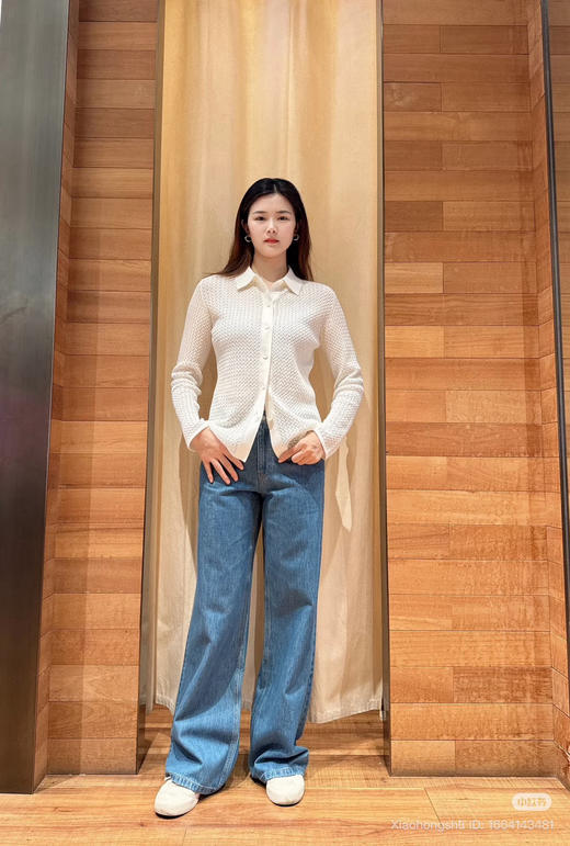 912-6 独家圆正 小禾 早秋 水洗蓝直筒牛仔裤 软糯亲肤  我穿29 商品图3