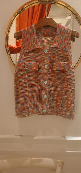 【门店同款】ENJOY夏季“都市漫游”彩色镂空针织衫 163300016