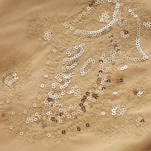 「高货wl」全新升级【铂金会员293/天猫389/差价96】(20420)洛诗琳法式重工亮片刺绣木耳边衬衫2025秋季百搭V领衬衫 商品图2