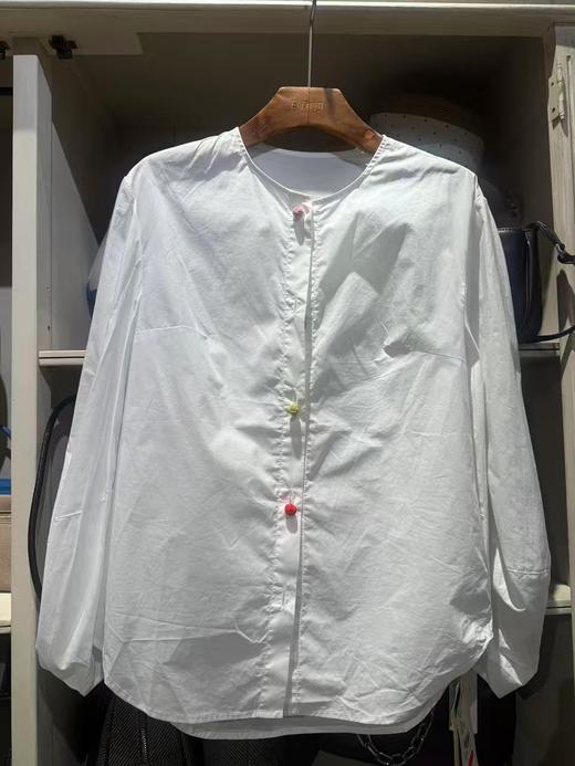 【门店同款】ENJOY春季云敛-春光推盏彩扣中式衬衫 161848352 商品图0
